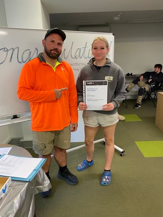 Sarah tafe taster construction program